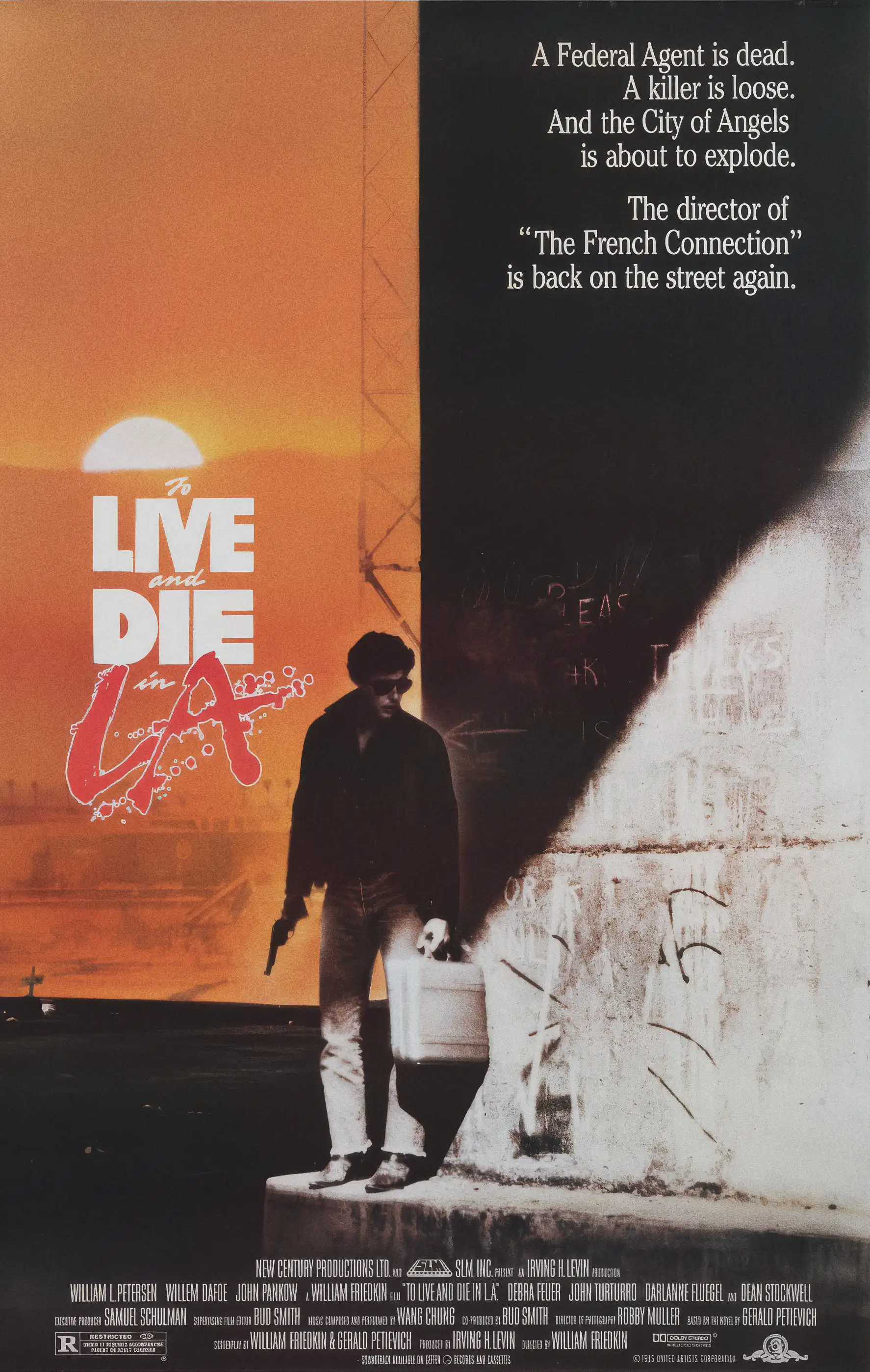 To Live And Die In LA poster<br> designer unknown, 1985